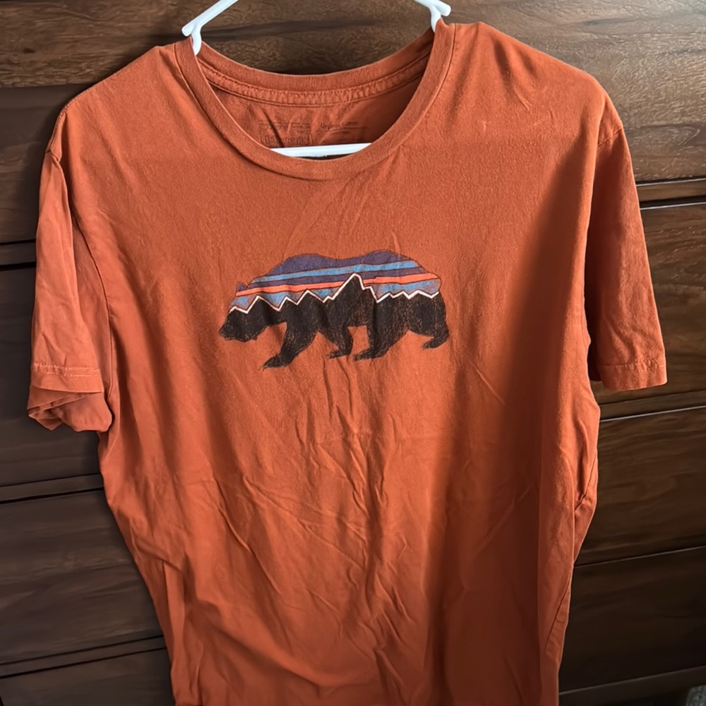 Orange Graphic Bear Patagonia T-Shirt